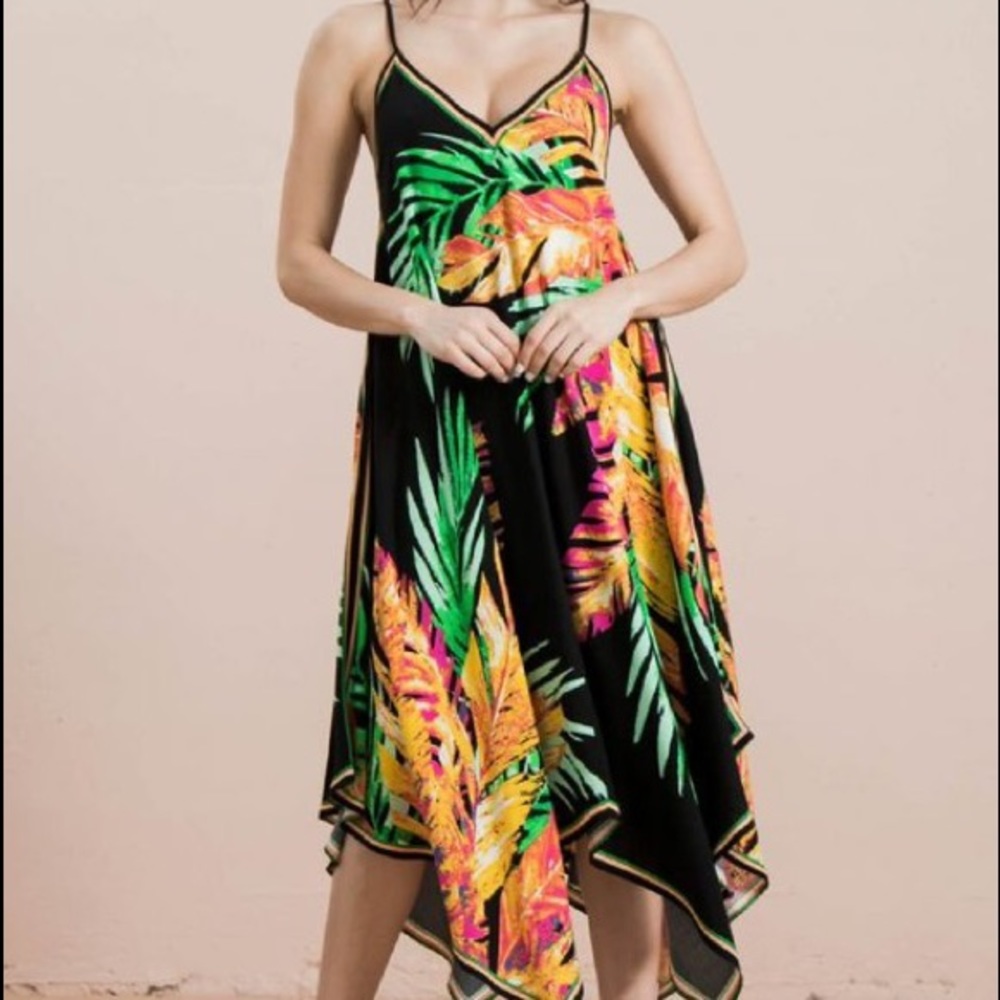 🏝 Tropical Maxi Midi Summer Dress (A) - Picture 2 of 8